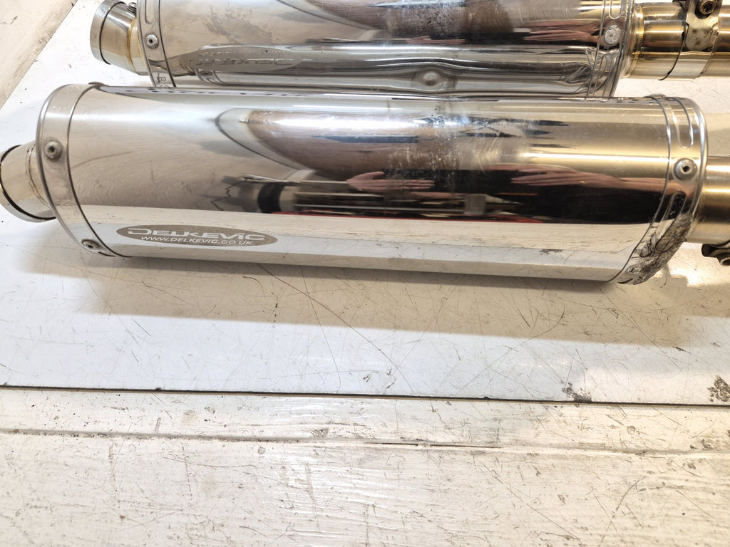 Honda VTR 1000 Firestorm Exhaust End Cans, Pair,  Delkevic