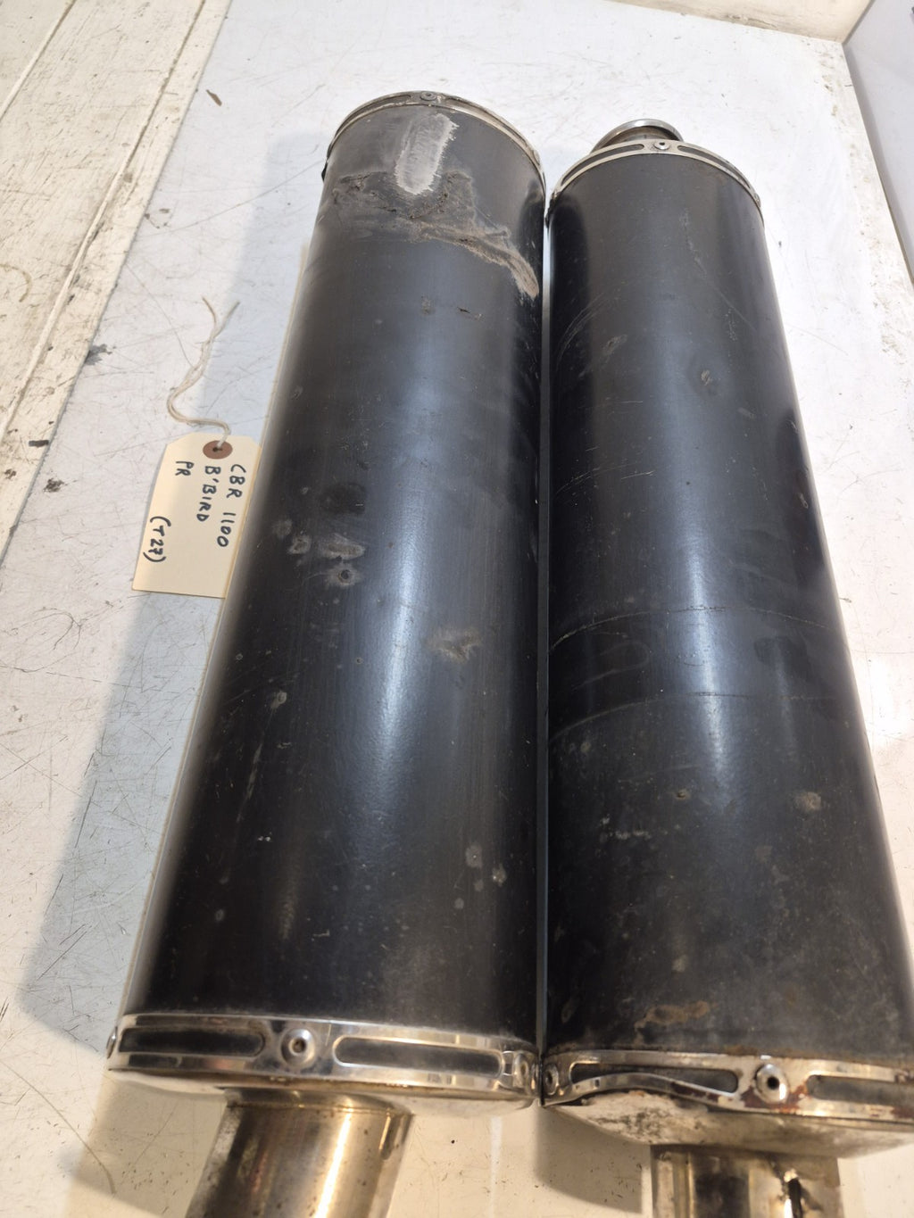 Honda CBR 1100 Blackbird Exhaust End Cans, Pair, Beowulf