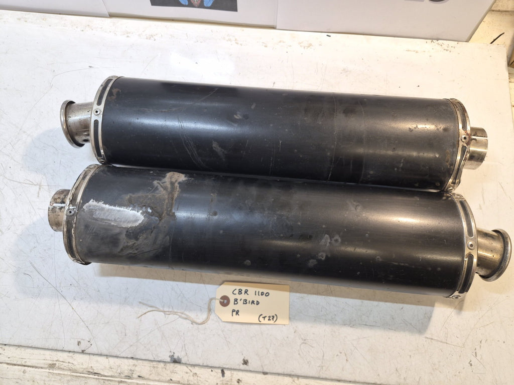 Honda CBR 1100 Blackbird Exhaust End Cans, Pair, Beowulf
