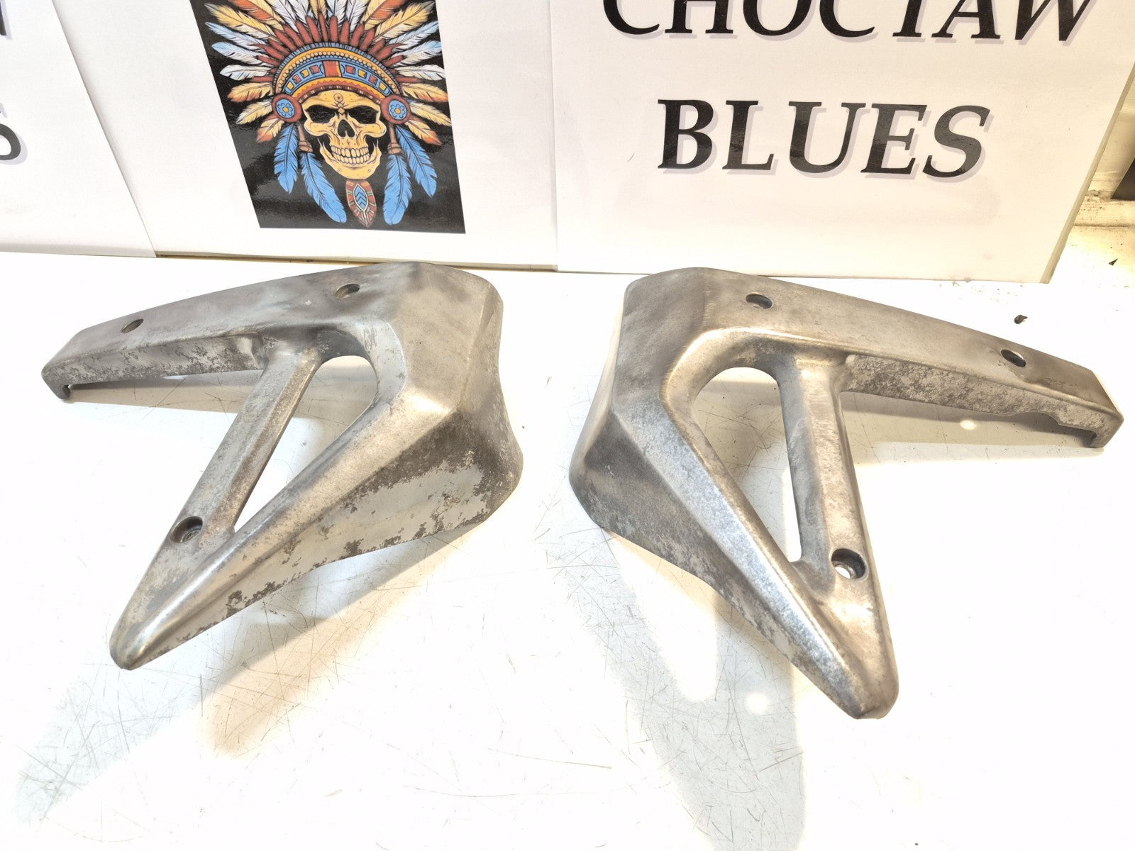 Kawasaki ER 5 Radiator Guards, Brackets, Pair