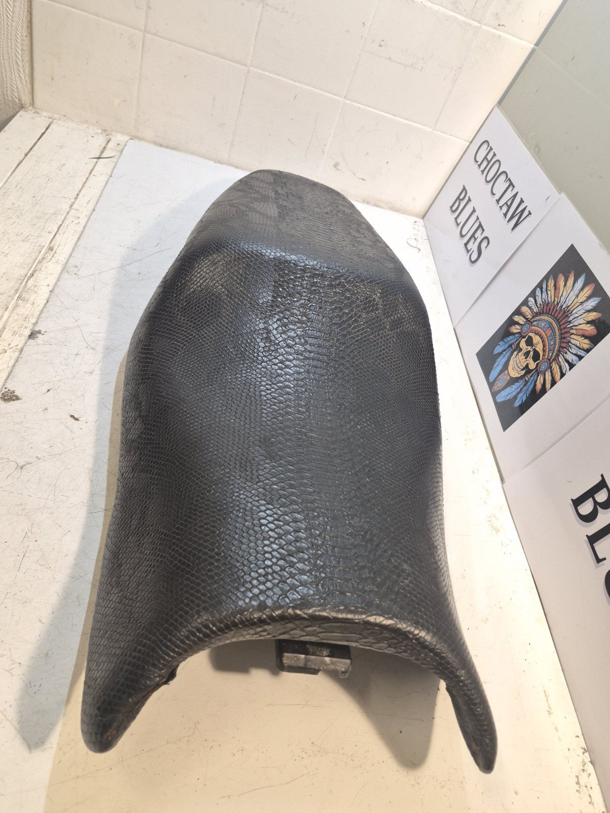 Honda VTR 1000 Firestorm Seat, Recovered, Snake Skin
