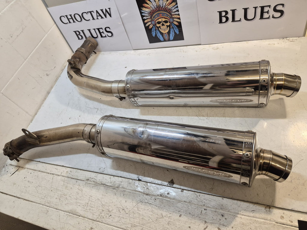 Honda VTR 1000 Firestorm Exhaust End Cans, Pair,  Delkevic
