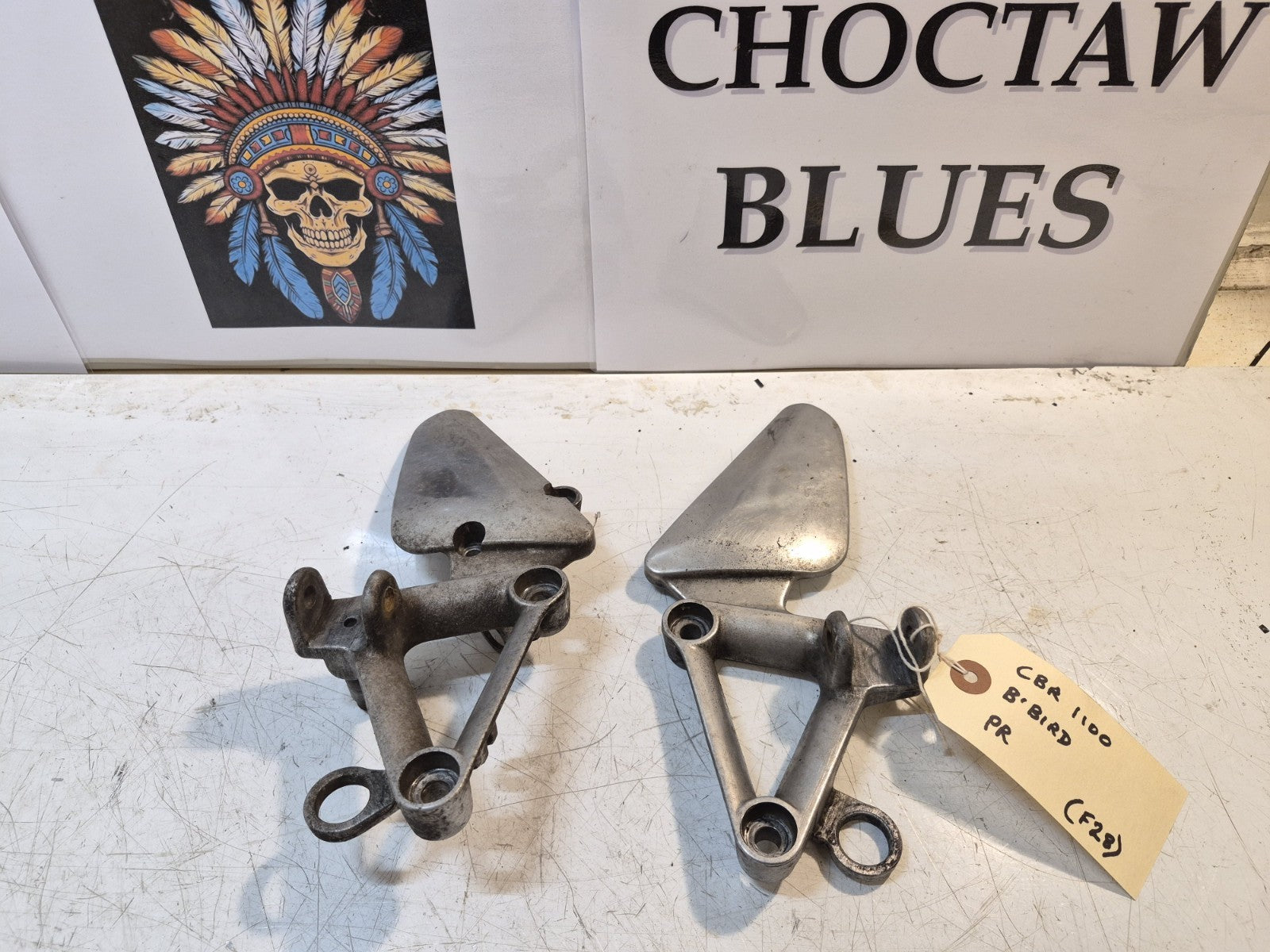Honda CBR 1100 Blackbird Front Peg Hangers, Pair