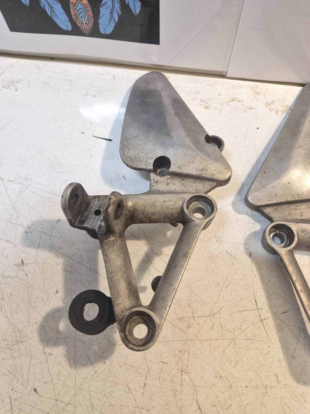 Honda CBR 1100 Blackbird Front Peg Hangers, Pair