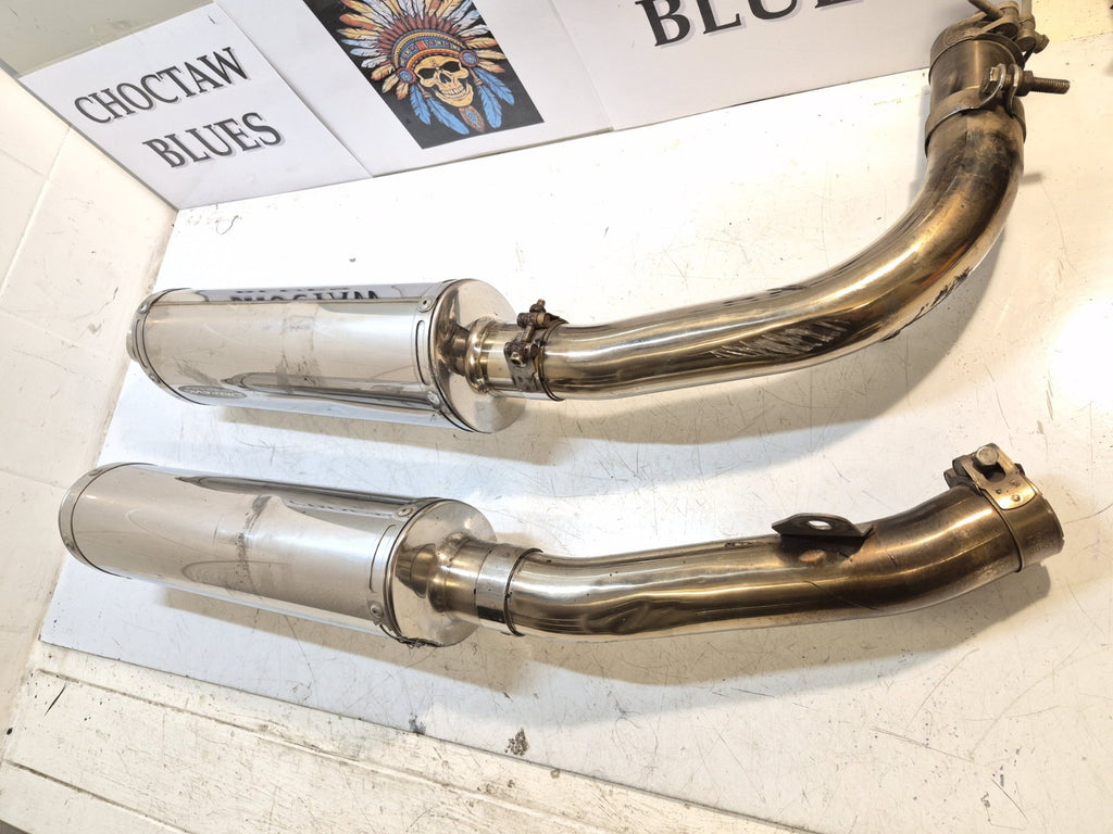 Honda VTR 1000 Firestorm Exhaust End Cans, Pair,  Delkevic
