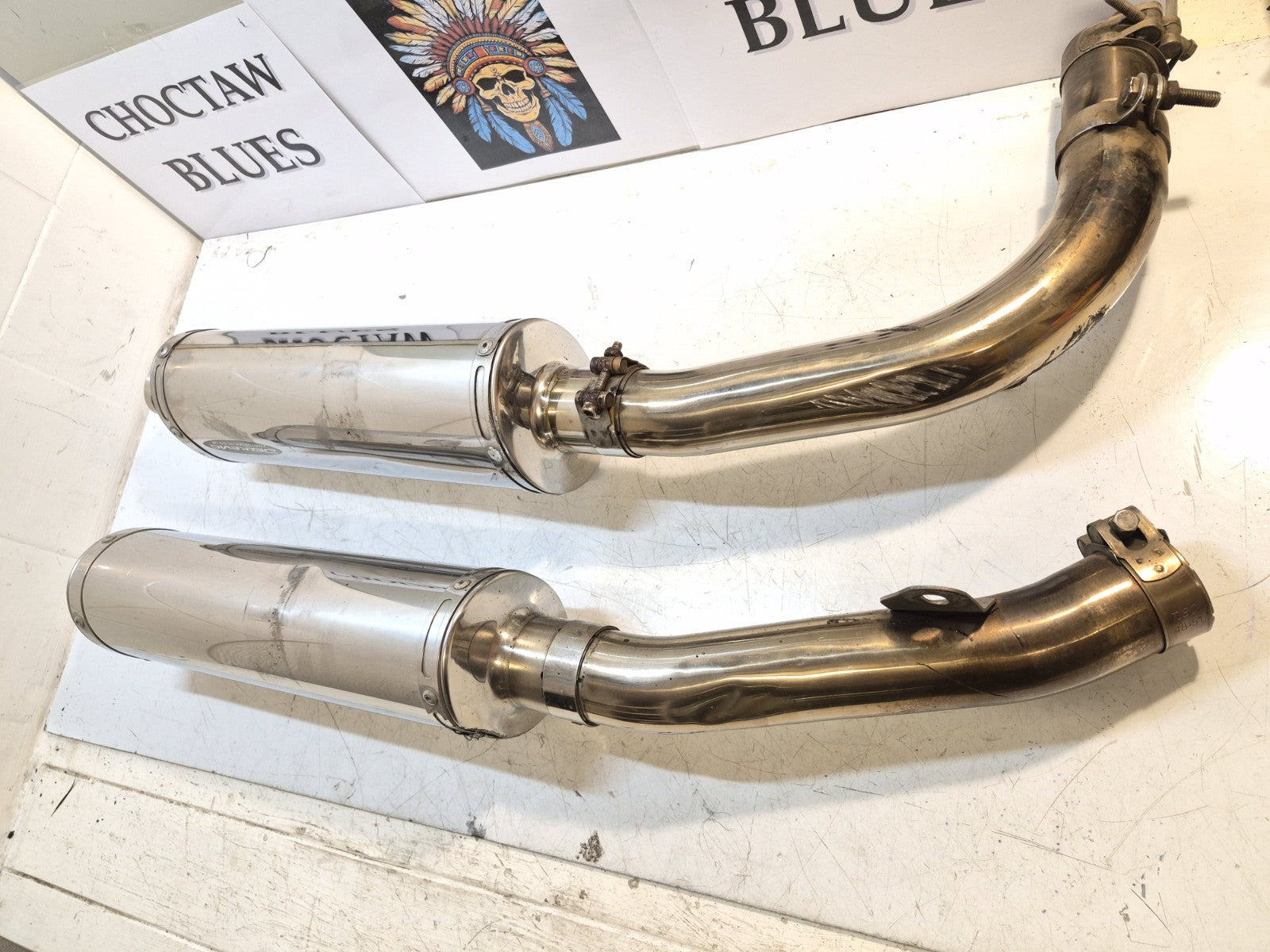 Honda VTR 1000 Firestorm Exhaust End Cans, Pair,  Delkevic